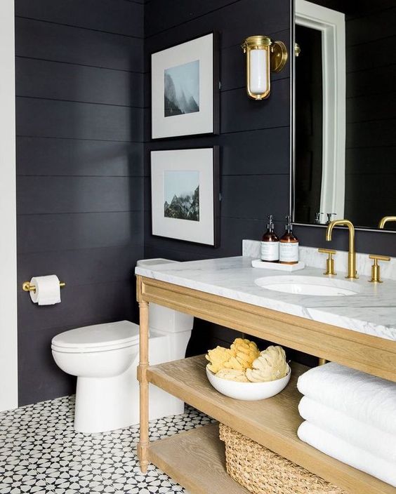 How to successfully use black in a bathroom