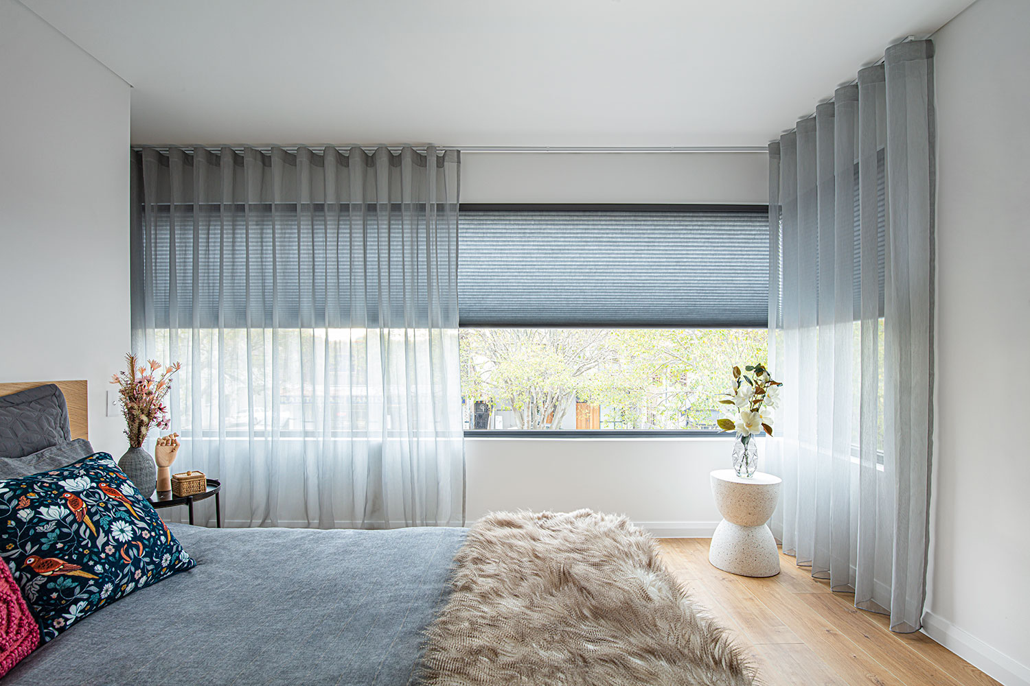 Sheer Curtains With Valance For Living Room